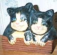 Cat Pair Wedge