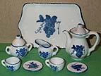 Tea Set with Tray - Blue