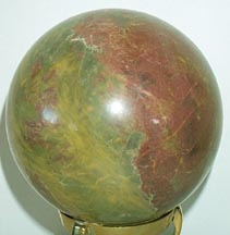 Marble Ball - Reddish brown and Greens Swirl