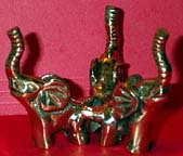 Brass Ball Stand - Elephants