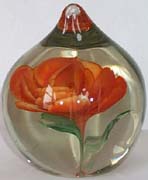 Glass Paperweight - Floral